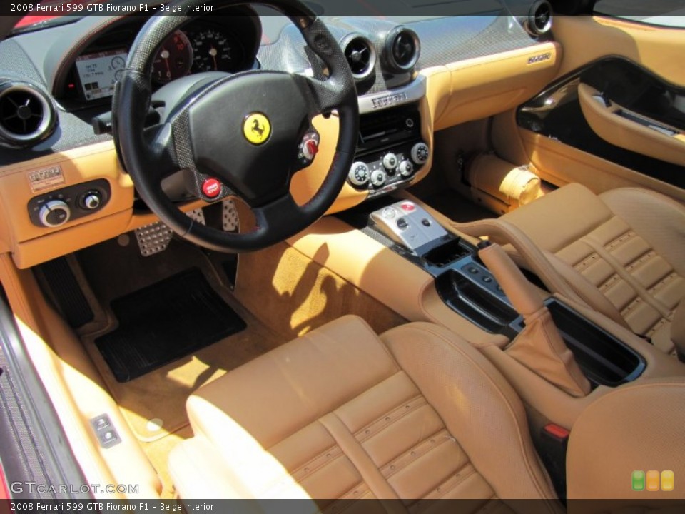 Beige 2008 Ferrari 599 GTB Fiorano Interiors