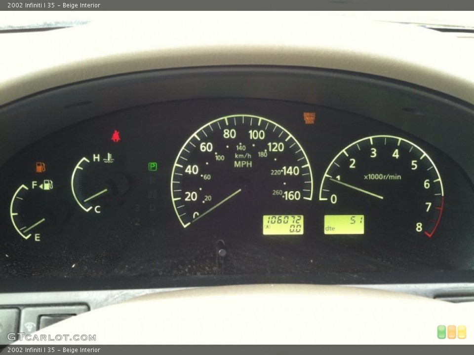 Beige Interior Gauges for the 2002 Infiniti I 35 #81045114