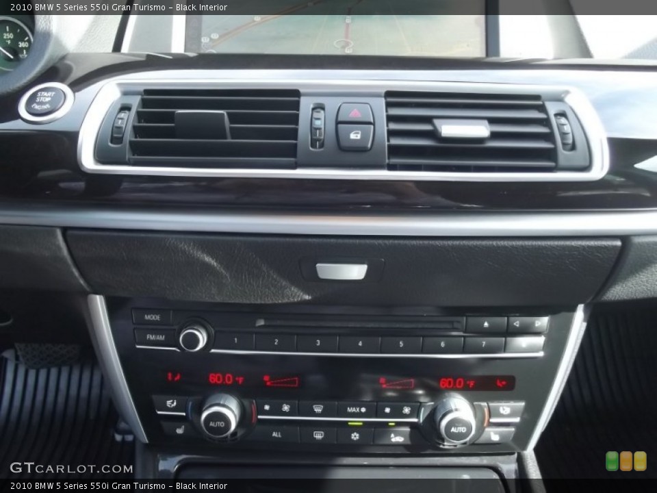 Black Interior Controls for the 2010 BMW 5 Series 550i Gran Turismo #81046522