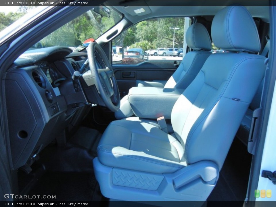 Steel Gray Interior Photo for the 2011 Ford F150 XL SuperCab #81047460