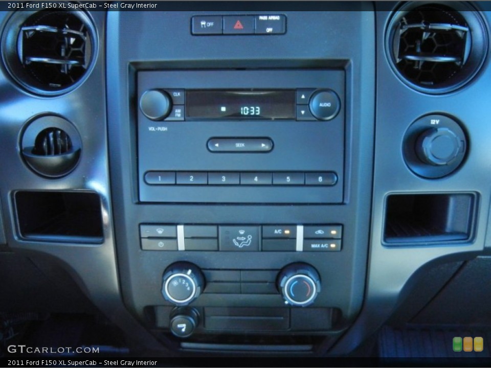 Steel Gray Interior Controls for the 2011 Ford F150 XL SuperCab #81047655