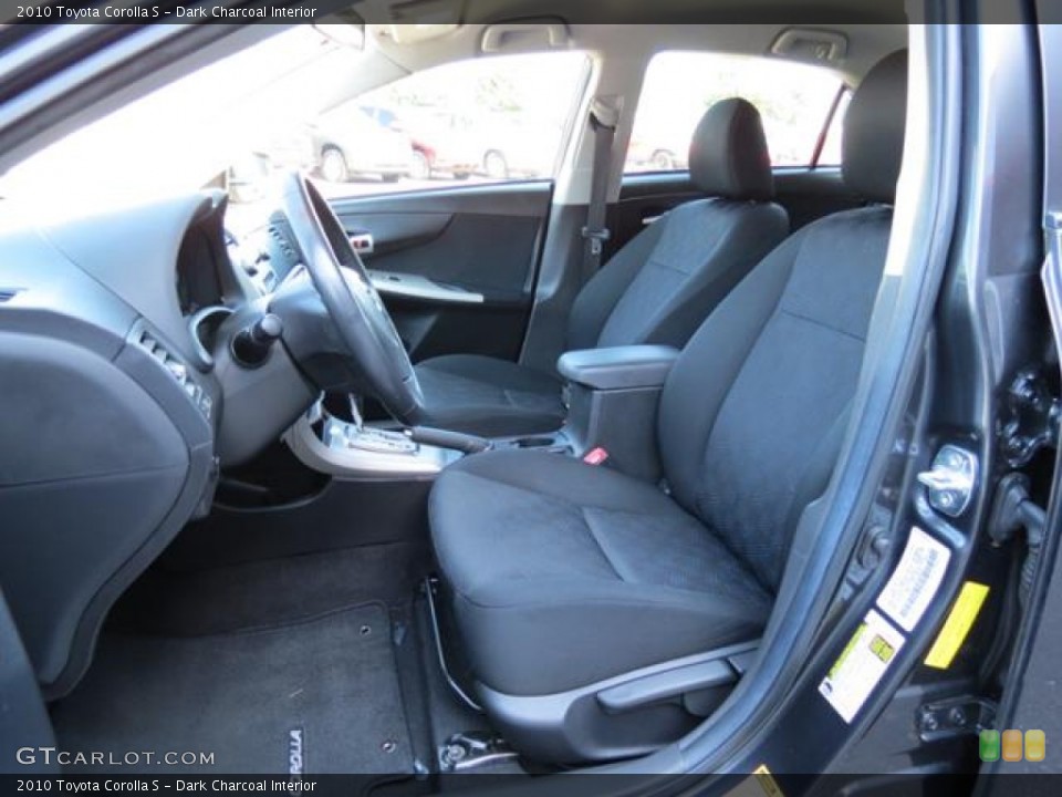 Dark Charcoal Interior Photo for the 2010 Toyota Corolla S #81050556