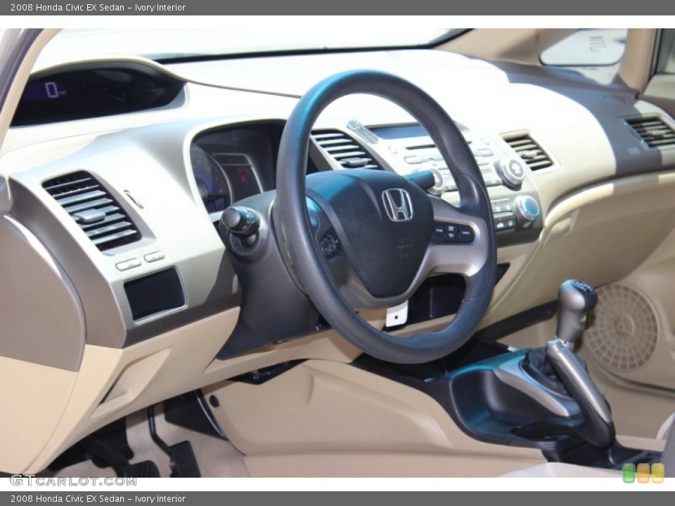 Ivory Interior Steering Wheel for the 2008 Honda Civic EX Sedan #81053652