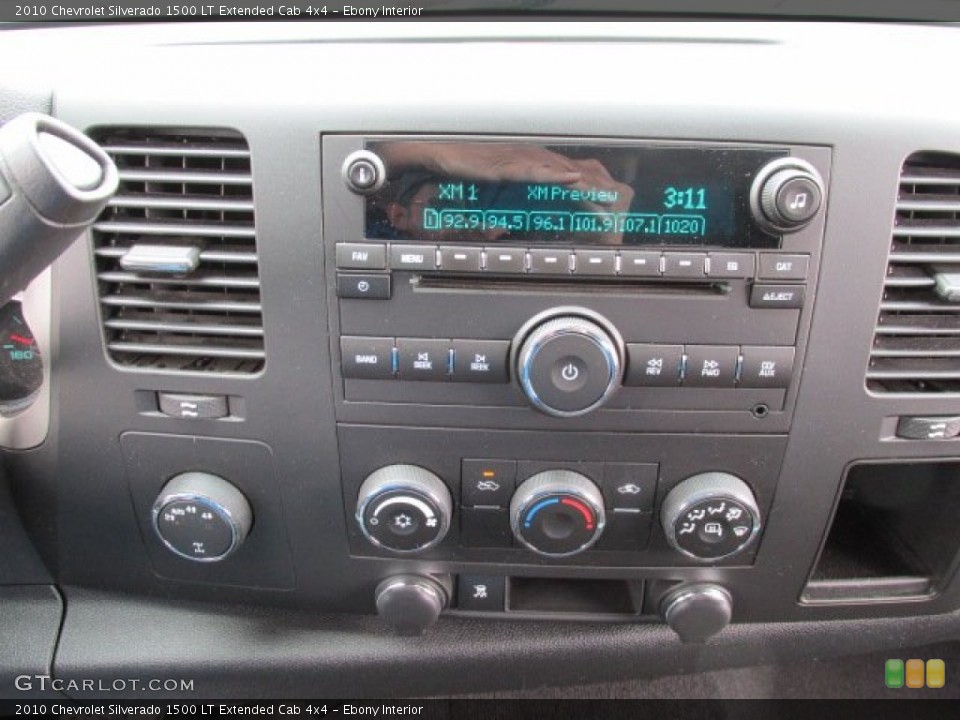 Ebony Interior Controls for the 2010 Chevrolet Silverado 1500 LT Extended Cab 4x4 #81053730