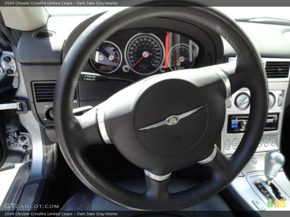 Dark Slate Gray Interior Steering Wheel for the 2004 Chrysler Crossfire Limited Coupe #81055347