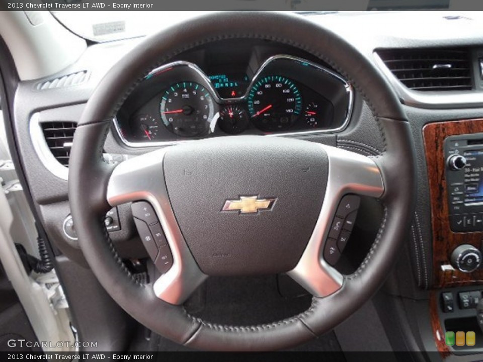 Ebony Interior Steering Wheel for the 2013 Chevrolet Traverse LT AWD #81057315