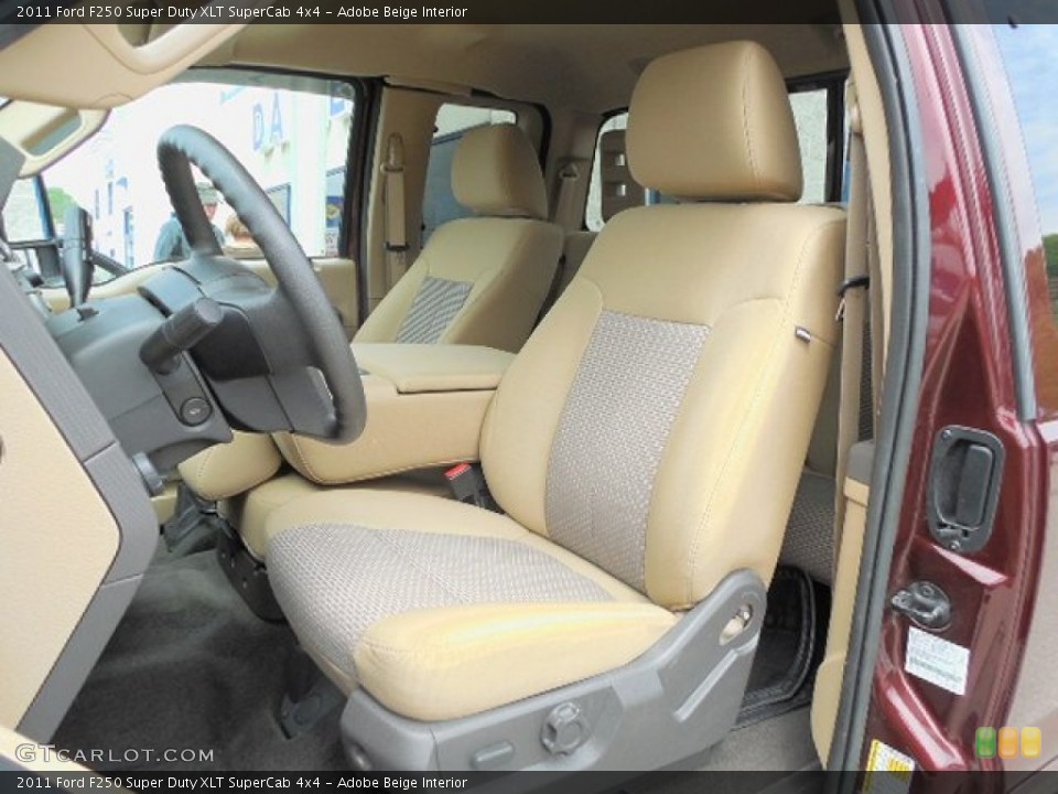 Adobe Beige Interior Front Seat for the 2011 Ford F250 Super Duty XLT SuperCab 4x4 #81057420