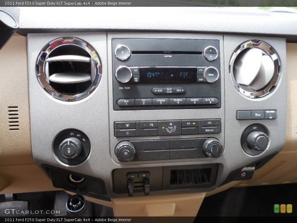 Adobe Beige Interior Controls for the 2011 Ford F250 Super Duty XLT SuperCab 4x4 #81057485