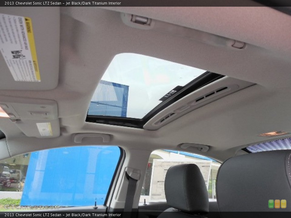 Jet Black/Dark Titanium Interior Sunroof for the 2013 Chevrolet Sonic LTZ Sedan #81059142