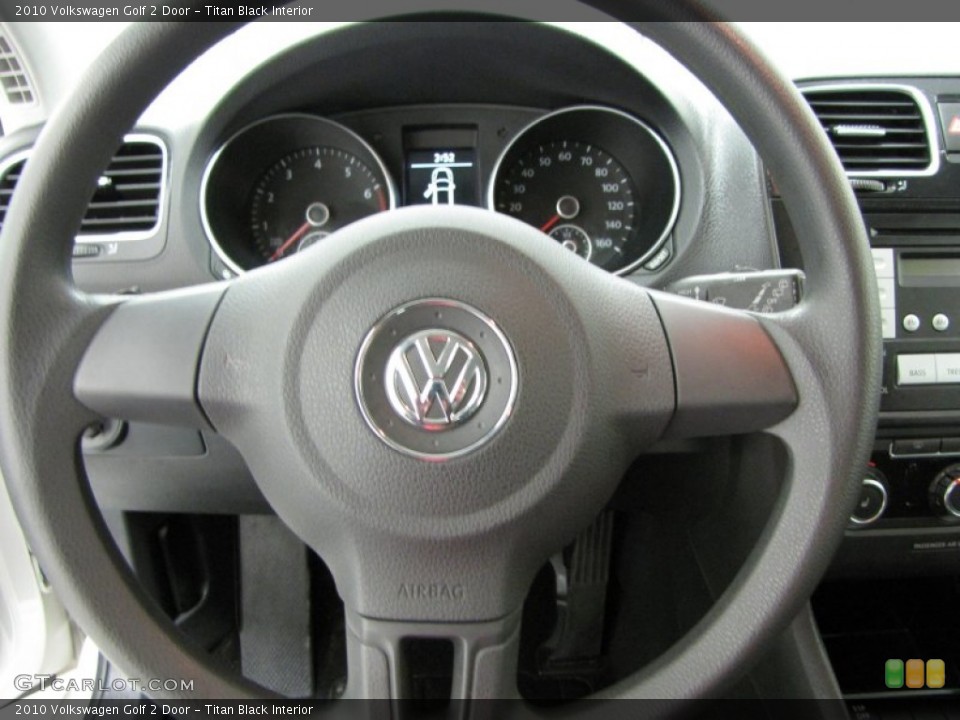 Titan Black Interior Steering Wheel for the 2010 Volkswagen Golf 2 Door #81060052