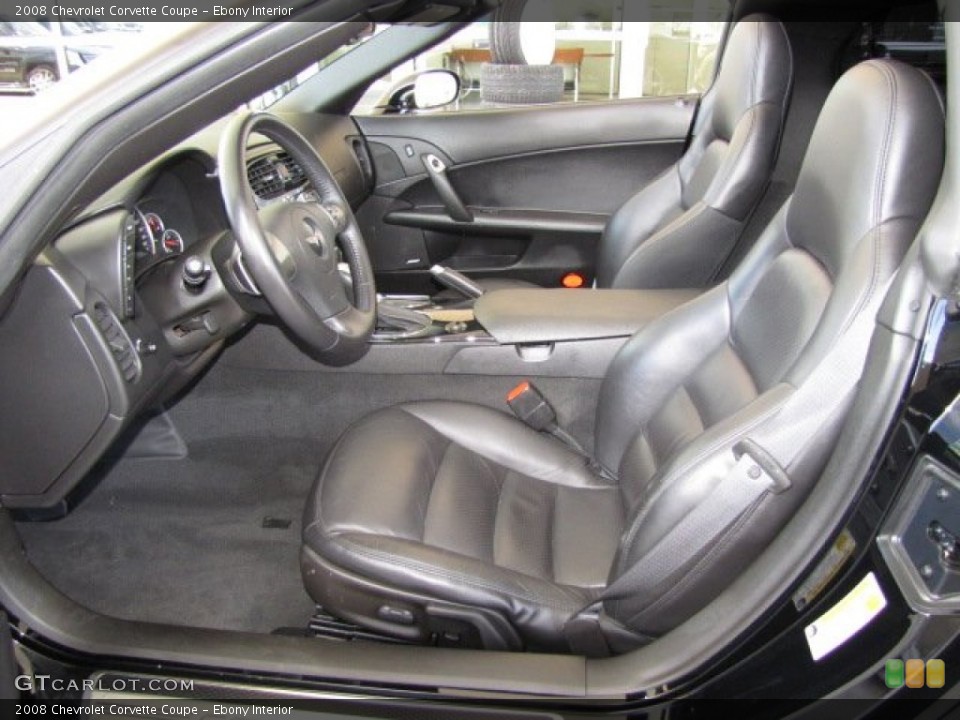 Ebony Interior Photo for the 2008 Chevrolet Corvette Coupe #81070918