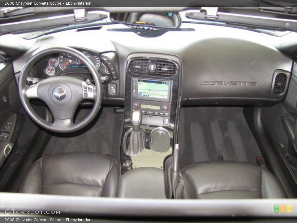 Ebony Interior Dashboard for the 2008 Chevrolet Corvette Coupe #81070929