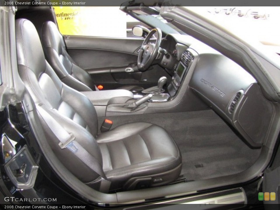 Ebony Interior Photo for the 2008 Chevrolet Corvette Coupe #81070940