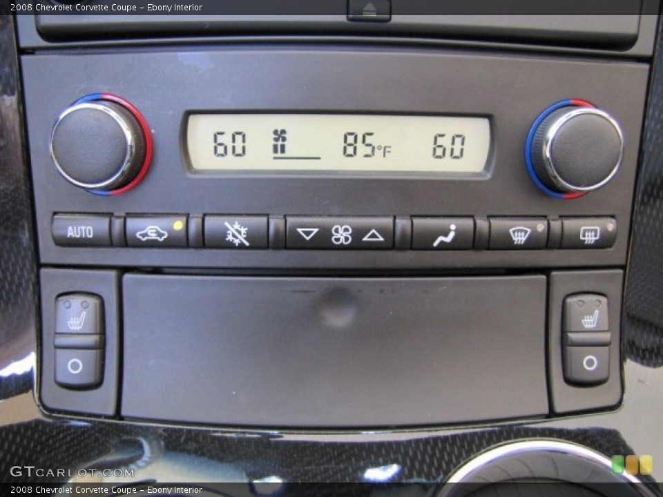 Ebony Interior Controls for the 2008 Chevrolet Corvette Coupe #81071127
