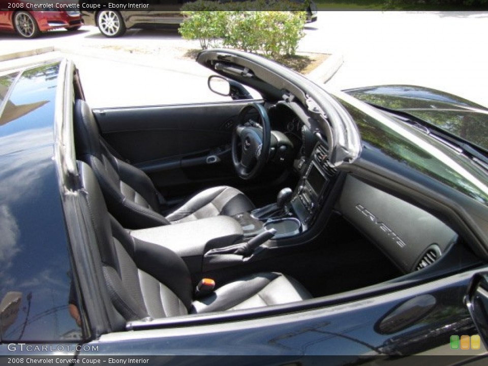Ebony Interior Photo for the 2008 Chevrolet Corvette Coupe #81071180