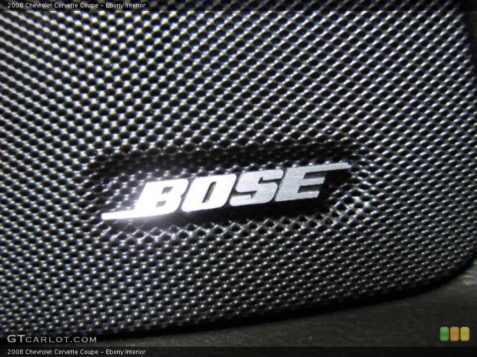 Ebony Interior Audio System for the 2008 Chevrolet Corvette Coupe #81071307