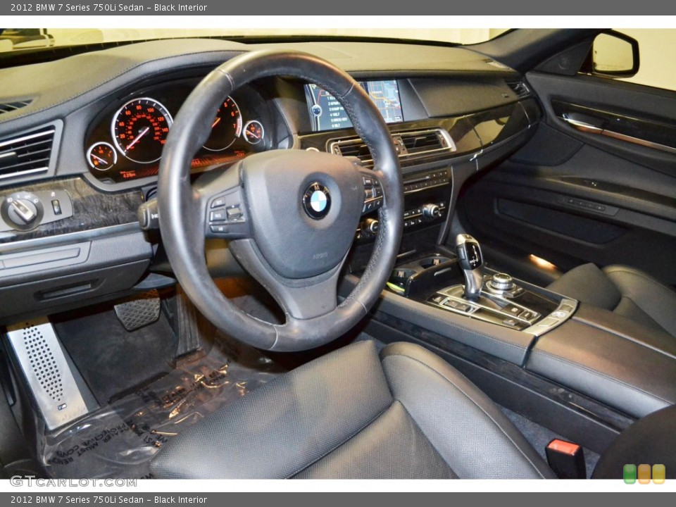 Black Interior Prime Interior for the 2012 BMW 7 Series 750Li Sedan #81072312