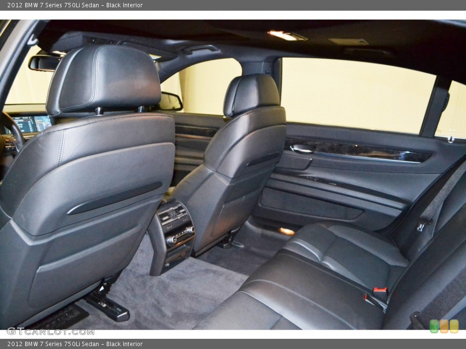 Black Interior Rear Seat for the 2012 BMW 7 Series 750Li Sedan #81072393