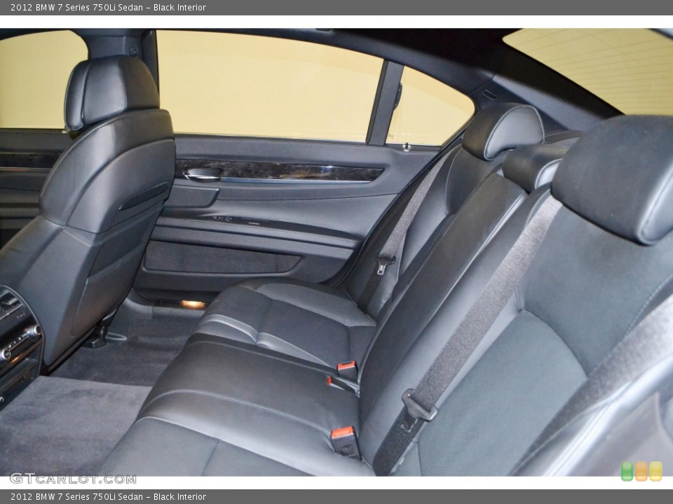 Black Interior Rear Seat for the 2012 BMW 7 Series 750Li Sedan #81072404