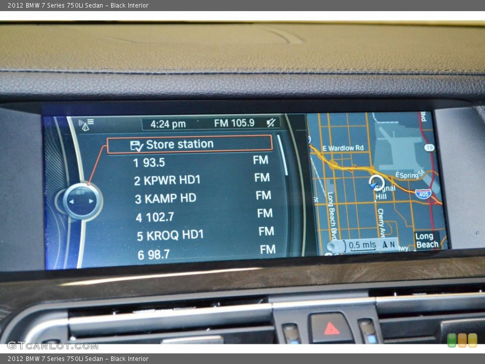 Black Interior Navigation for the 2012 BMW 7 Series 750Li Sedan #81072507