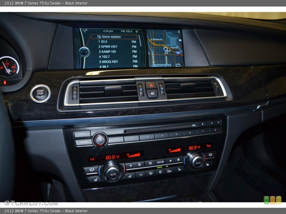 Black Interior Controls for the 2012 BMW 7 Series 750Li Sedan #81072525