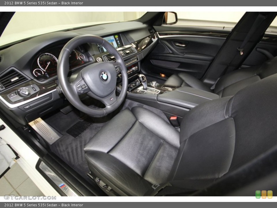 Black 2012 BMW 5 Series Interiors