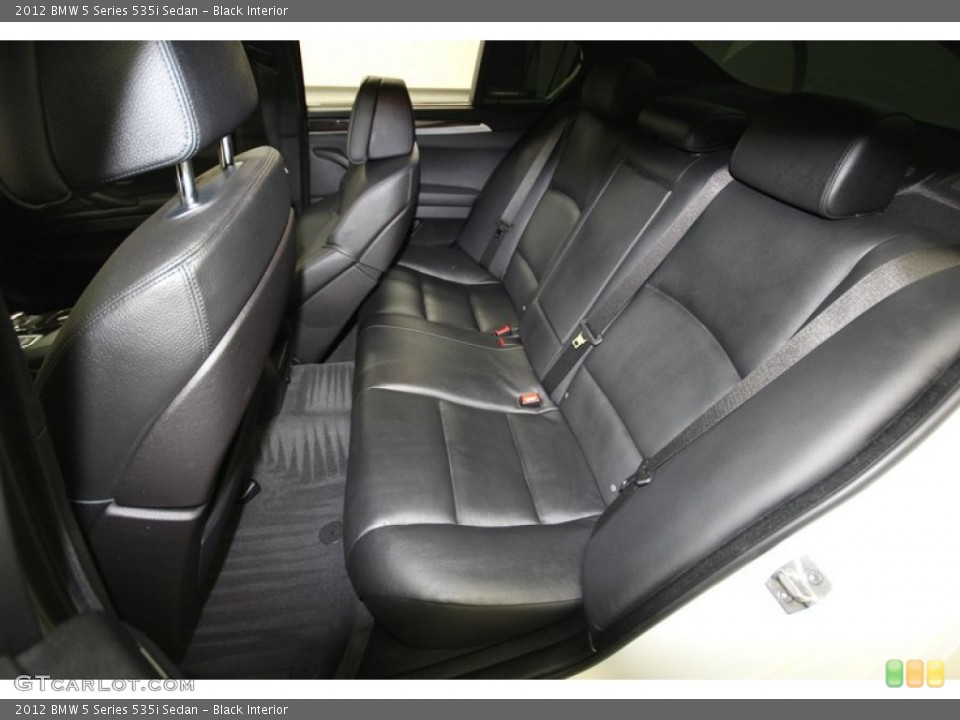 Black Interior Rear Seat for the 2012 BMW 5 Series 535i Sedan #81073457