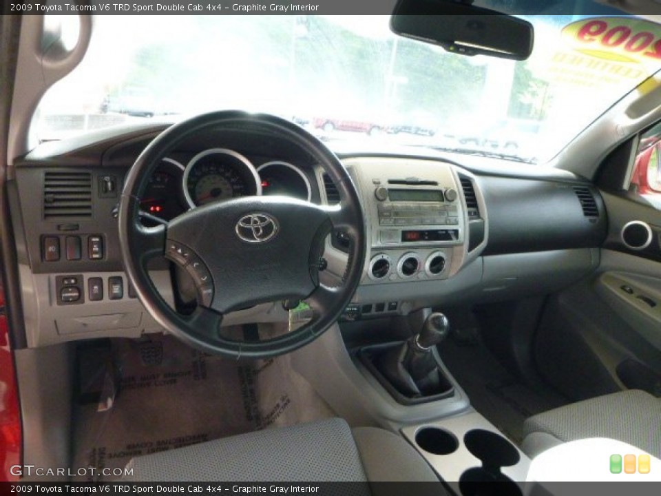 Graphite Gray Interior Photo for the 2009 Toyota Tacoma V6 TRD Sport Double Cab 4x4 #81073482