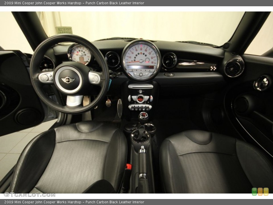 Punch Carbon Black Leather Interior Dashboard for the 2009 Mini Cooper John Cooper Works Hardtop #81074367