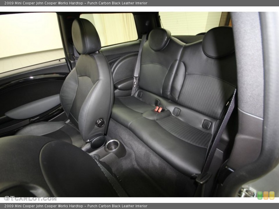 Punch Carbon Black Leather Interior Rear Seat for the 2009 Mini Cooper John Cooper Works Hardtop #81074397