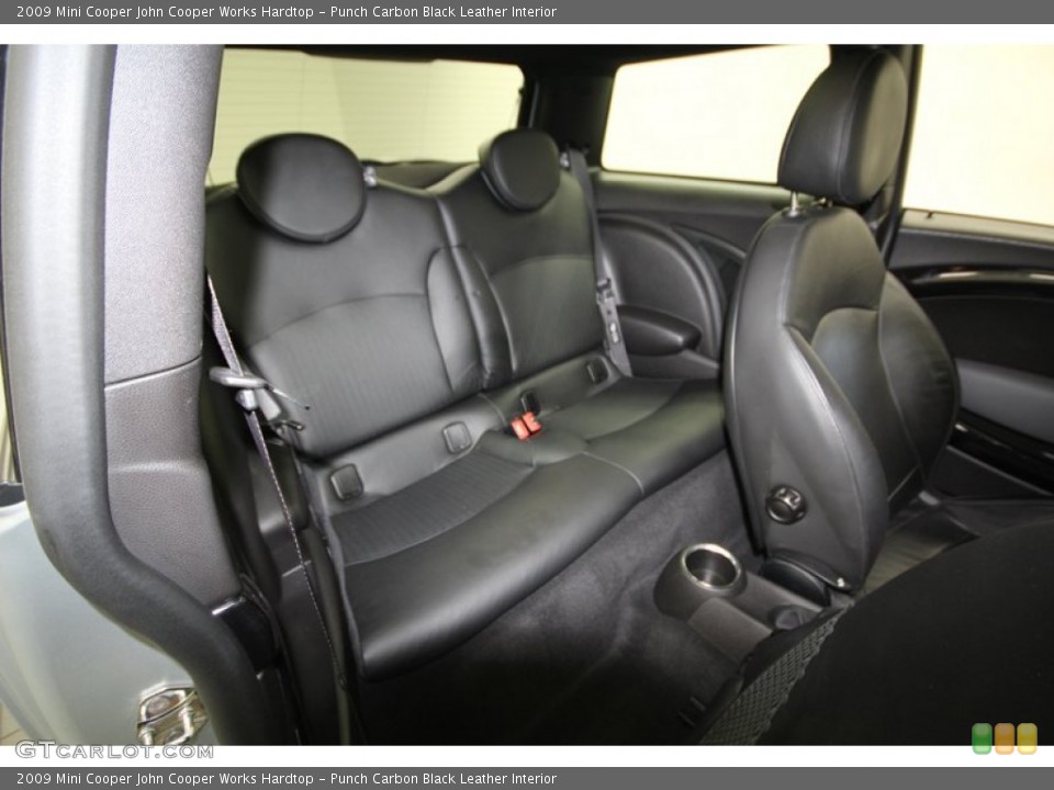 Punch Carbon Black Leather Interior Rear Seat for the 2009 Mini Cooper John Cooper Works Hardtop #81074445