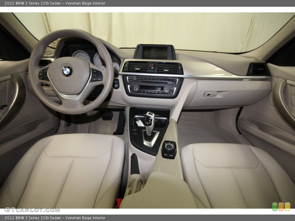 Venetian Beige Interior Dashboard for the 2012 BMW 3 Series 328i Sedan #81074814