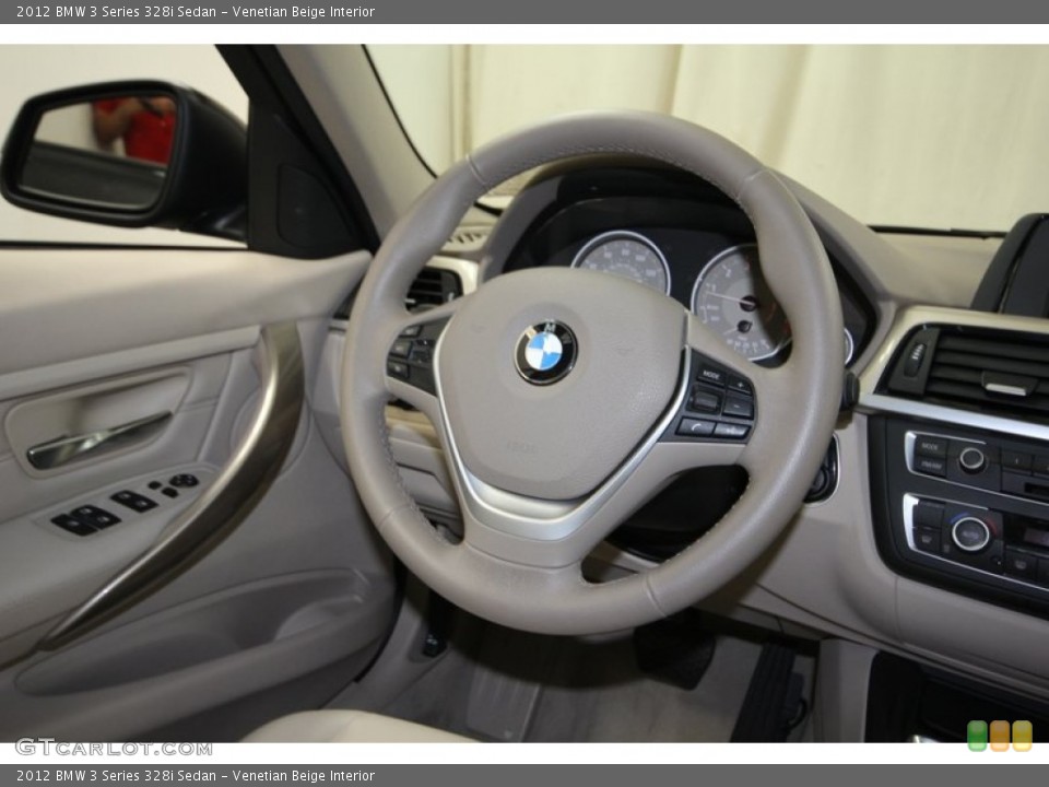Venetian Beige Interior Steering Wheel for the 2012 BMW 3 Series 328i Sedan #81074901