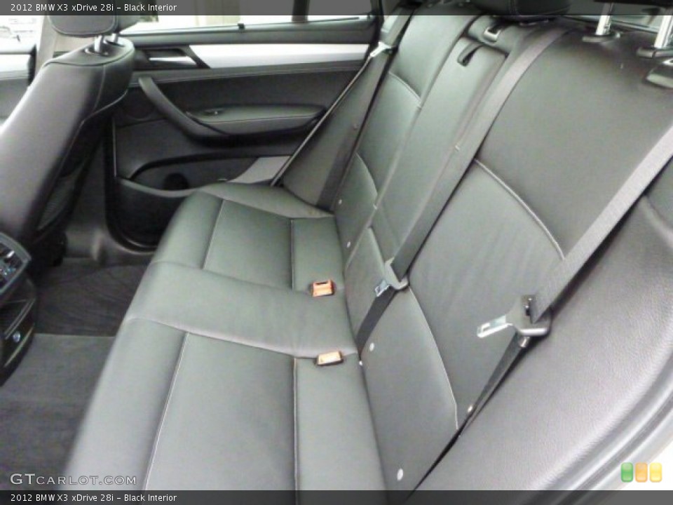 Black Interior Rear Seat for the 2012 BMW X3 xDrive 28i #81076940