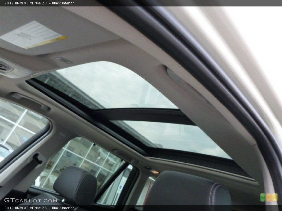 Black Interior Sunroof for the 2012 BMW X3 xDrive 28i #81077027