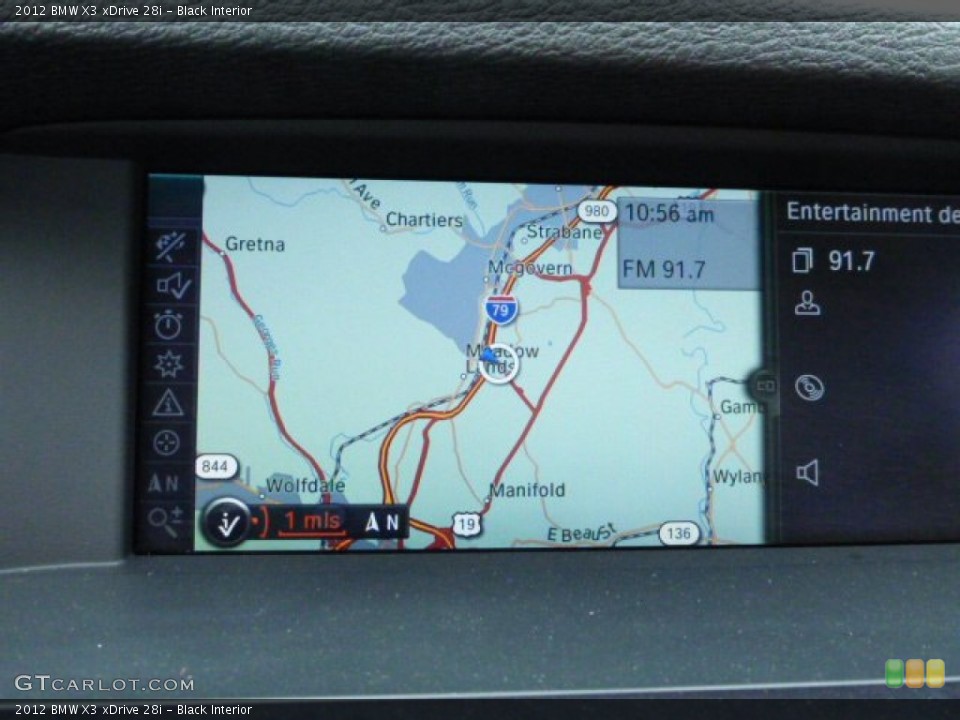 Black Interior Navigation for the 2012 BMW X3 xDrive 28i #81077069