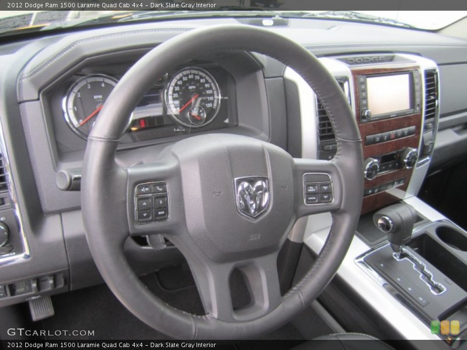 Dark Slate Gray Interior Steering Wheel for the 2012 Dodge Ram 1500 Laramie Quad Cab 4x4 #81082079