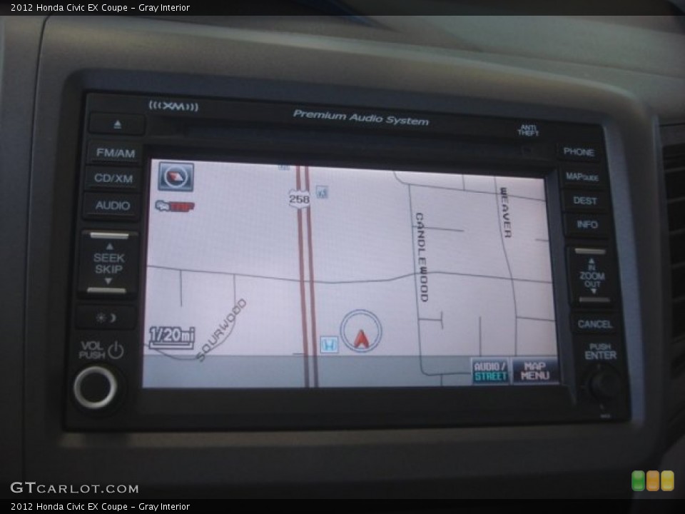 Gray Interior Navigation for the 2012 Honda Civic EX Coupe #81084482