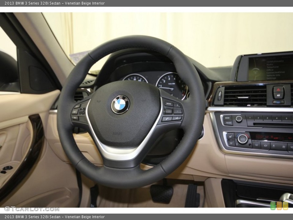 Venetian Beige Interior Steering Wheel for the 2013 BMW 3 Series 328i Sedan #81085202