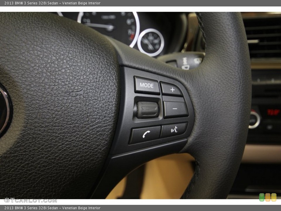 Venetian Beige Interior Controls for the 2013 BMW 3 Series 328i Sedan #81085889