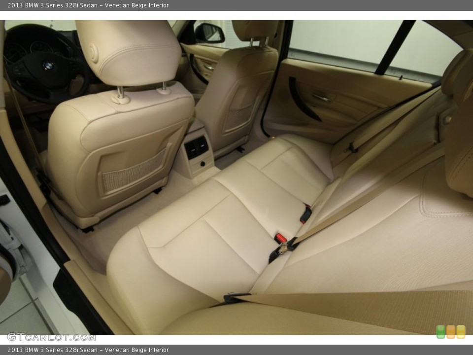 Venetian Beige Interior Rear Seat for the 2013 BMW 3 Series 328i Sedan #81085945