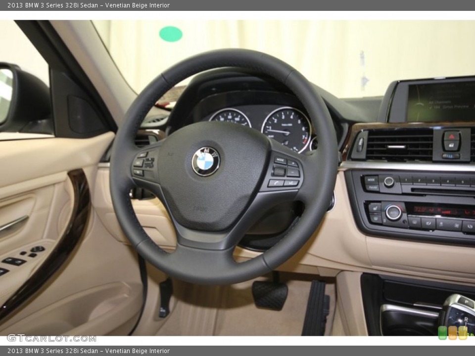 Venetian Beige Interior Steering Wheel for the 2013 BMW 3 Series 328i Sedan #81086015