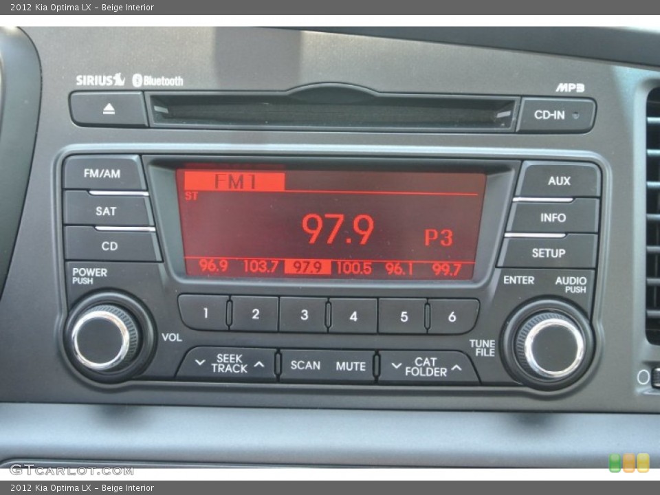 Beige Interior Audio System for the 2012 Kia Optima LX #81091718