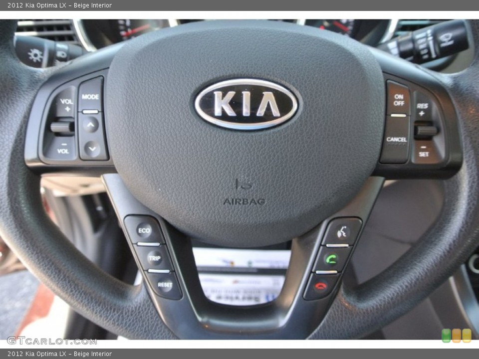 Beige Interior Steering Wheel for the 2012 Kia Optima LX #81091743