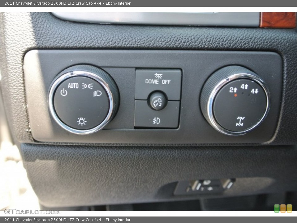Ebony Interior Controls for the 2011 Chevrolet Silverado 2500HD LTZ Crew Cab 4x4 #81094787
