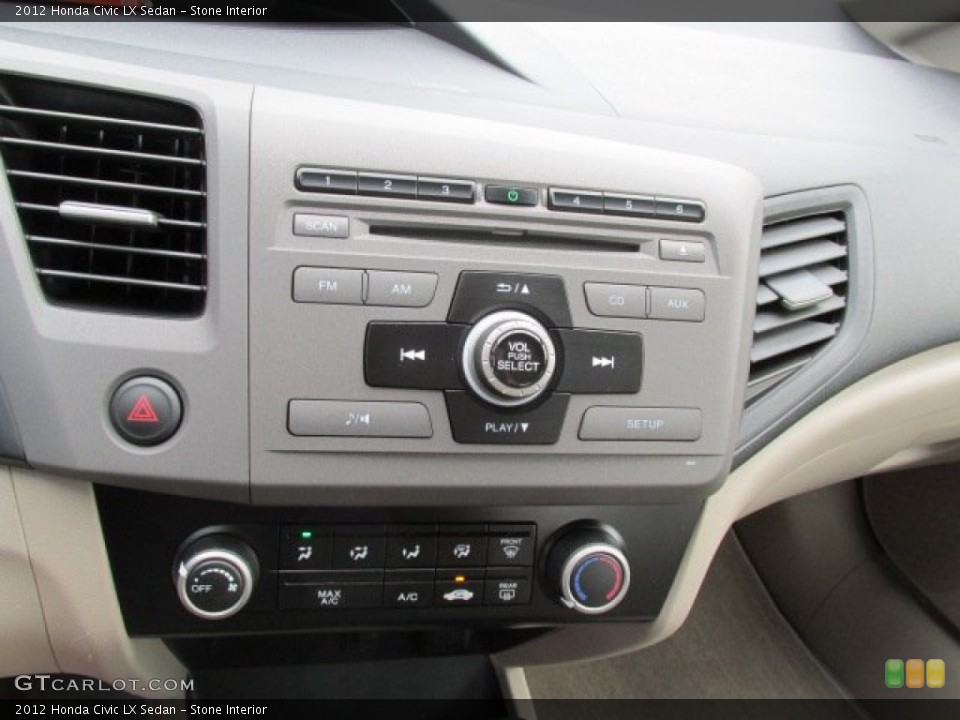 Stone Interior Controls for the 2012 Honda Civic LX Sedan #81095567