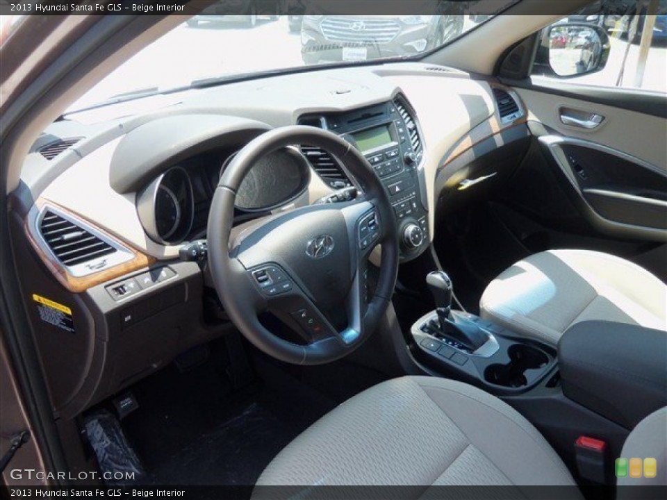 Beige Interior Prime Interior for the 2013 Hyundai Santa Fe GLS #81098445