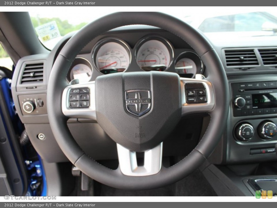 Dark Slate Gray Interior Steering Wheel for the 2012 Dodge Challenger R/T #81101489