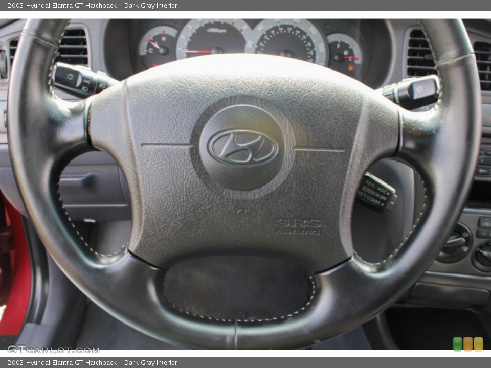 Dark Gray Interior Steering Wheel for the 2003 Hyundai Elantra GT Hatchback #81103007