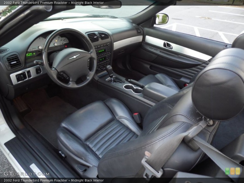 Midnight Black Interior Prime Interior for the 2002 Ford Thunderbird Premium Roadster #81103892